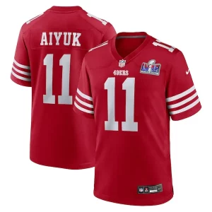 Outstanding Brandon Aiyuk San Francisco 49ers Nike Super Bowl LVIII Game Jersey - Scarlet