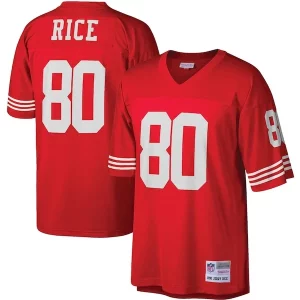 Superb Jerry Rice San Francisco 49ers Big & Tall 1990 Retired Player Replica Jersey - Scarlet