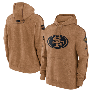 High - quality San Francisco 49ers Men's Nike Brown 2023 Salute To Service Club Pullover Hoodie