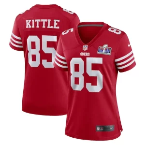 High - quality George Kittle San Francisco 49ers Nike Women's Super Bowl LVIII Game Jersey - Scarlet