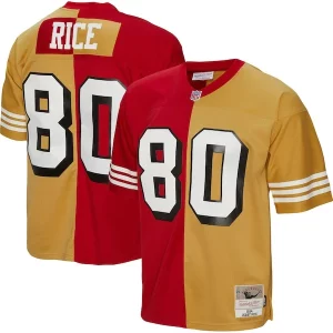 Superb Jerry Rice San Francisco 49ers 1994 Split Legacy Replica Jersey - Scarlet