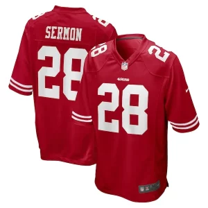 Exceptional Trey Sermon San Francisco 49ers Nike 2021 NFL Draft Pick Game Jersey - Scarlet