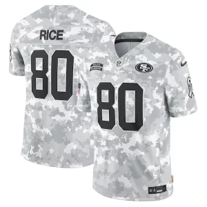 Exceptional Jerry Rice San Francisco 49ers Nike 2024 Salute to Service Retired Player Limited Jersey - Arctic Camo