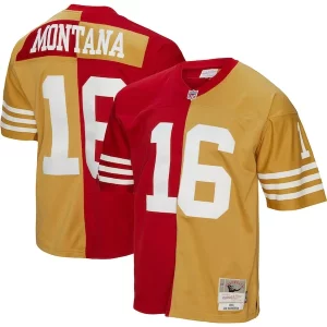 Premium Joe Montana San Francisco 49ers 1990 Split Legacy Replica Jersey - Scarlet