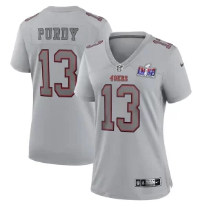 Exceptional Brock Purdy San Francisco 49ers Nike Women's Super Bowl LVIII Atmosphere Fashion Game Jersey - Gray