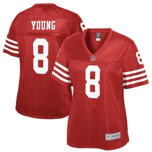 Impressive Steve Young San Francisco 49ers NFL Pro Line Women's Retired Player Replica Jersey - Scarlet