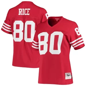 Finest Jerry Rice San Francisco 49ers Women's 1990 Legacy Replica Jersey - Scarlet