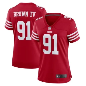 Impressive Earnest Brown IV San Francisco 49ers Nike Women's Team Game Jersey - Scarlet
