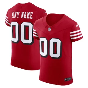 Fantastic San Francisco 49ers Nike Alternate Vapor F.U.S.E. Elite Custom Jersey - Scarlet