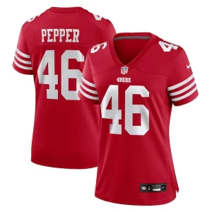 Premium Taybor Pepper San Francisco 49ers Nike Women's Game Jersey - Scarlet