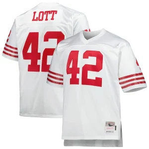 Fantastic Ronnie Lott San Francisco 49ers Big & Tall 1990 Retired Player Replica Jersey - White