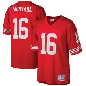 Exceptional Joe Montana San Francisco 49ers Big & Tall 1990 Retired Player Replica Jersey - Scarlet