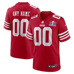 Delightful San Francisco 49ers Nike Super Bowl LVIII Patch Custom Game Jersey - Scarlet