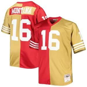 Amazing Joe Montana San Francisco 49ers Big & Tall Split Legacy Retired Player Replica Jersey - Scarlet