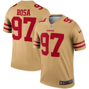 Superb Men's San Francisco 49ers Nick Bosa Nike Gold Inverted Legend Player Jersey