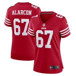 Amazing Isaac Alarcon San Francisco 49ers Nike Women's Team Game Jersey - Scarlet