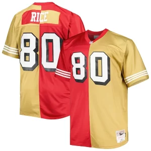 Finest Jerry Rice San Francisco 49ers Big & Tall Split Legacy Retired Player Replica Jersey - Scarlet