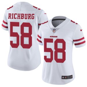Delightful 49ers #58 Weston Richburg White Women's Stitched NFL Vapor Untouchable Limited Jersey