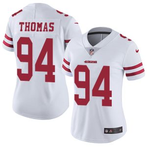 Superb 49ers #94 Solomon Thomas White Women's Stitched NFL Vapor Untouchable Limited Jersey