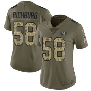 Impressive 49ers #58 Weston Richburg Olive/Camo Women's Stitched NFL Limited 2017 Salute to Service Jersey