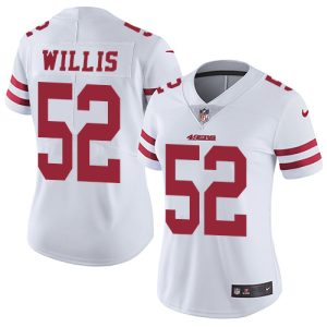 Premium 49ers #52 Patrick Willis White Women's Stitched NFL Vapor Untouchable Limited Jersey