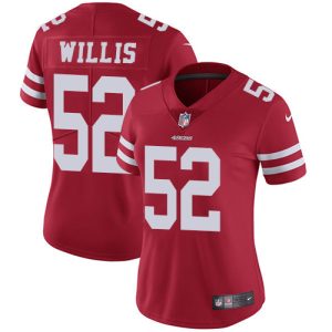 Exceptional 49ers #52 Patrick Willis Red Team Color Women's Stitched NFL Vapor Untouchable Limited Jersey