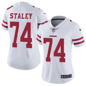 Amazing 49ers #74 Joe Staley White Women's Stitched NFL Vapor Untouchable Limited Jersey