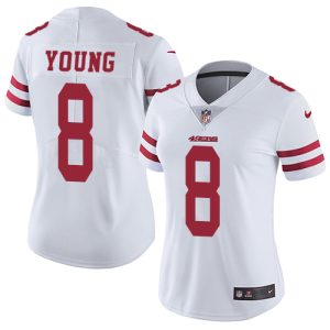 Fantastic 49ers #8 Steve Young White Women's Stitched NFL Vapor Untouchable Limited Jersey