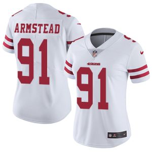 Delightful 49ers #91 Arik Armstead White Women's Stitched NFL Vapor Untouchable Limited Jersey