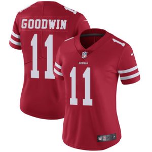 Premium 49ers #11 Marquise Goodwin Red Team Color Women's Stitched NFL Vapor Untouchable Limited Jersey