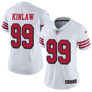 Delightful 49ers #99 Javon Kinlaw White Women's Stitched NFL Limited Rush Jersey