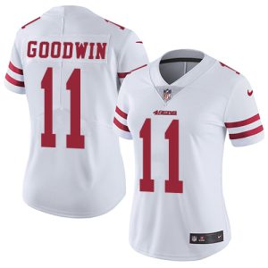 Delightful 49ers #11 Marquise Goodwin White Women's Stitched NFL Vapor Untouchable Limited Jersey