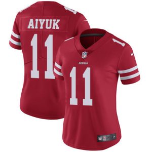 Premium 49ers #11 Brandon Aiyuk Red Team Color Women's Stitched NFL Vapor Untouchable Limited Jersey
