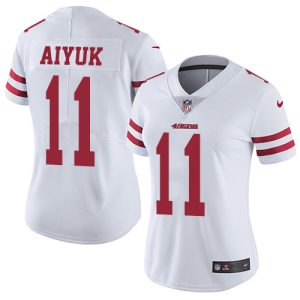 Delightful 49ers #11 Brandon Aiyuk White Women's Stitched NFL Vapor Untouchable Limited Jersey