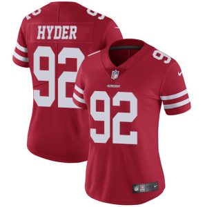 Delightful 49ers #92 Kerry Hyder Red Team Color Women's Stitched NFL Vapor Untouchable Limited Jersey