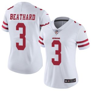 Amazing 49ers #3 C.J. Beathard White Women's Stitched NFL Vapor Untouchable Limited Jersey