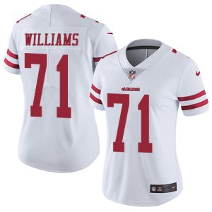 Exceptional San Francisco 49ers #71 Trent Williams White Women's Stitched NFL Vapor Untouchable Limited Jersey