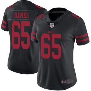 Outstanding 49ers #65 Aaron Banks Black Alternate Women's Stitched NFL Vapor Untouchable Limited Jersey