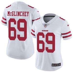 Exceptional 49ers #69 Mike McGlinchey White Women's Stitched NFL Vapor Untouchable Limited Jersey