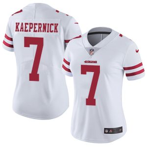 Premium 49ers #7 Colin Kaepernick White Women's Stitched NFL Vapor Untouchable Limited Jersey