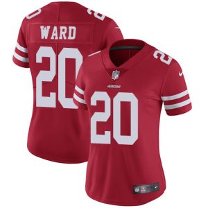 Superb 49ers #20 Jimmie Ward Red Team Color Women's Stitched NFL Vapor Untouchable Limited Jersey