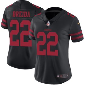 Exceptional 49ers #22 Matt Breida Black Alternate Women's Stitched NFL Vapor Untouchable Limited Jersey