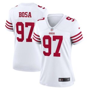 Finest San Francisco 49ers #97 Nick Bosa Scarlet Women's 2022-23 NFL Game Jersey