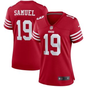 Finest San Francisco 49ers #19 Deebo Samuel Scarlet Women's 2022-23 NFL Game Jersey