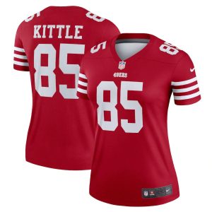 Exceptional San Francisco 49ers #85 George Kittle Scarlet Women's 2022-23 NFL Legend Jersey