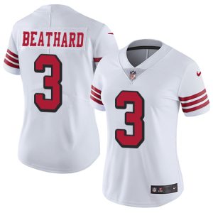 Impressive 49ers #3 C.J. Beathard White Rush Women's Stitched NFL Vapor Untouchable Limited Jersey