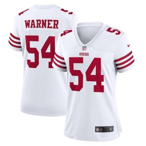Exceptional San Francisco 49ers #54 Scarlet WarnerFred Warner White Women's 2022-23 NFL Game Jersey