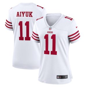Outstanding San Francisco 49ers #11 Brandon Aiyuk Scarlet Women's 2022-23 NFL Game Jersey