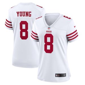 Finest San Francisco 49ers #8 Steve Young White Women's 2022-23 NFL Game Jersey