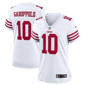 Outstanding San Francisco 49ers #10 Jimmy Garoppolo White Women's 2022-23 NFL Game Jersey